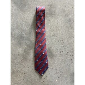 HERMES France Genuine Silk Mens Tie Necktie Luxury Anchors Nautical Vintage